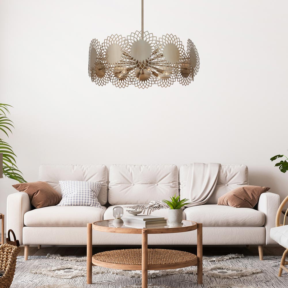 Helia Pendant Light in living room.