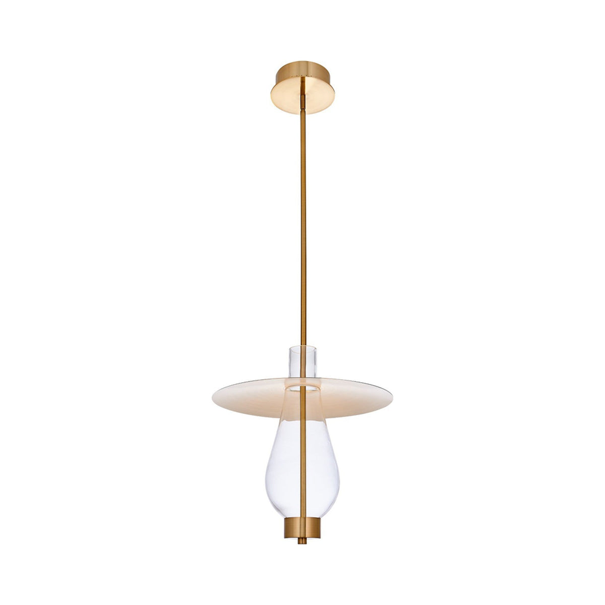 Hugo LED Pendant Light in Winter Brass.