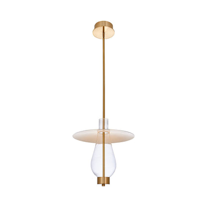 Hugo LED Pendant Light in Winter Brass.