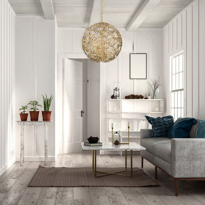 Jardin Chandelier in living room.