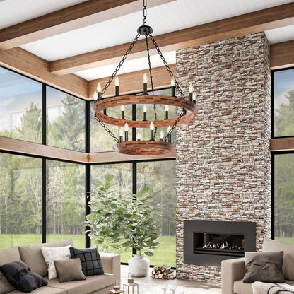 Lansdale Tiered Chandelier in living room.