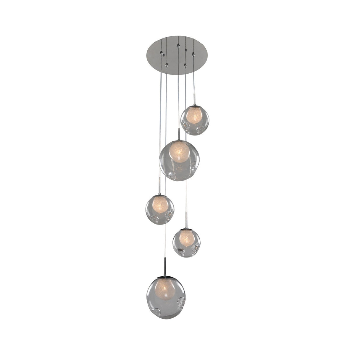 Meteor Multi Light Pendant Light in Clear (5-Light).