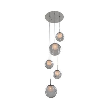 Meteor Multi Light Pendant Light in Clear (5-Light).