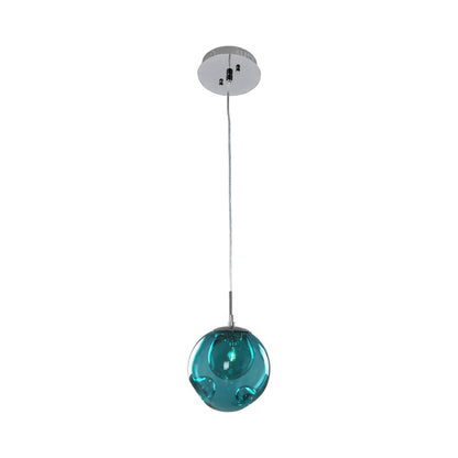 Meteor Pendant Light in Aqua.