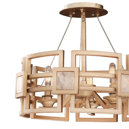 Metropolis Semi Flush Mount Ceiling Light in Detail.