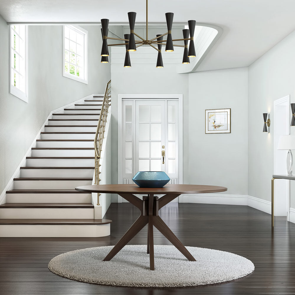 Milo Chandelier in hallway.