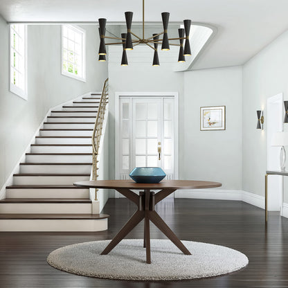 Milo Chandelier in hallway.