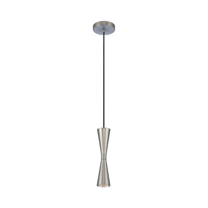 Milo Pendant Light in Satin Nickel.