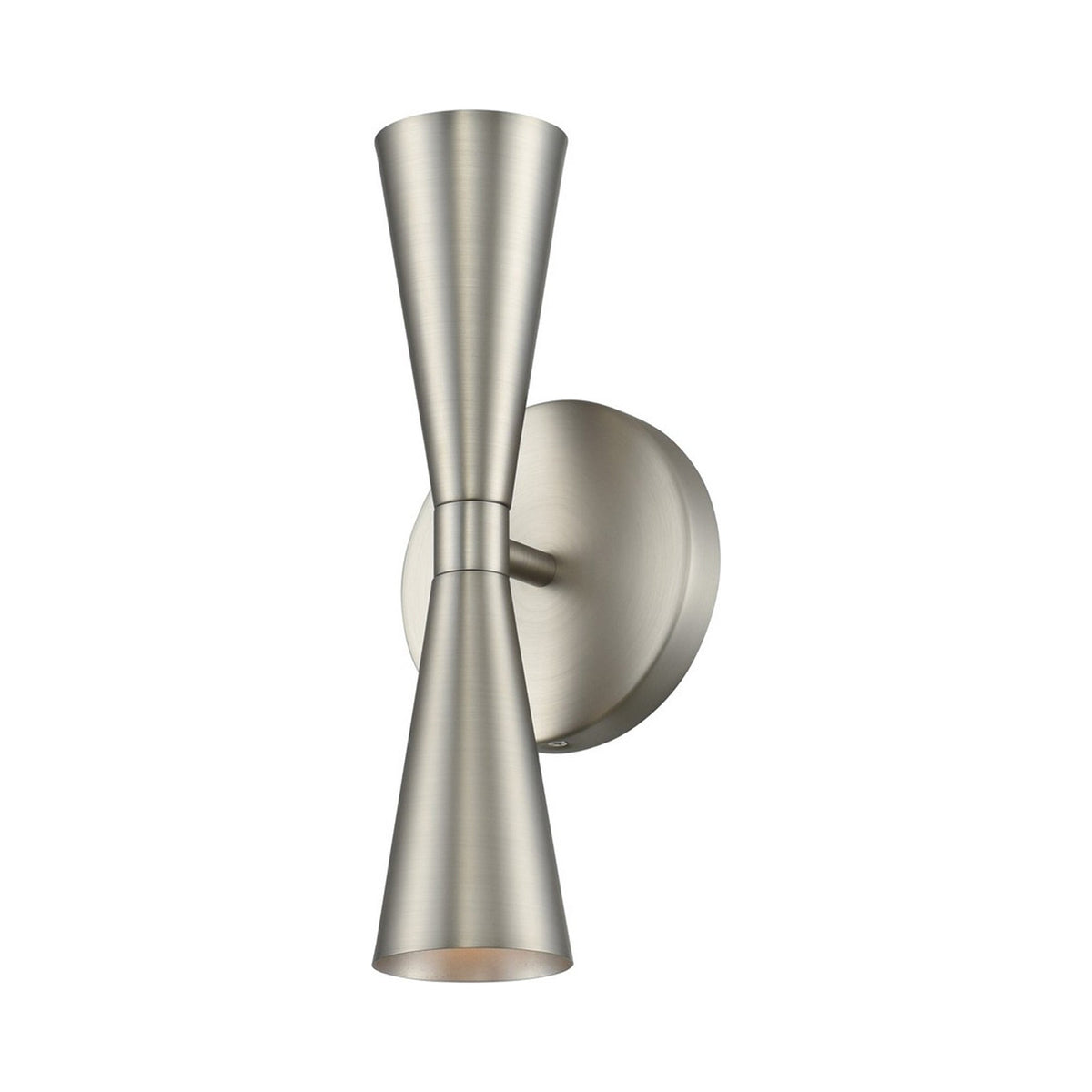 Milo Wall Light in Satin Nickel.