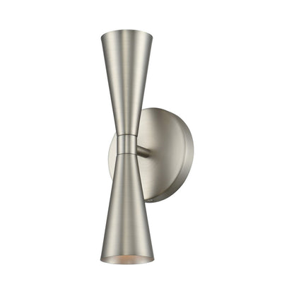 Milo Wall Light in Satin Nickel.