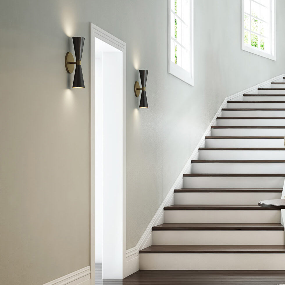 Milo Wall Light in stairway.