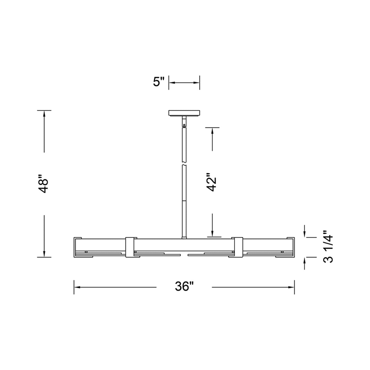 Optics Chandelier - line drawing.