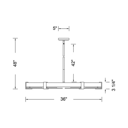 Optics Chandelier - line drawing.