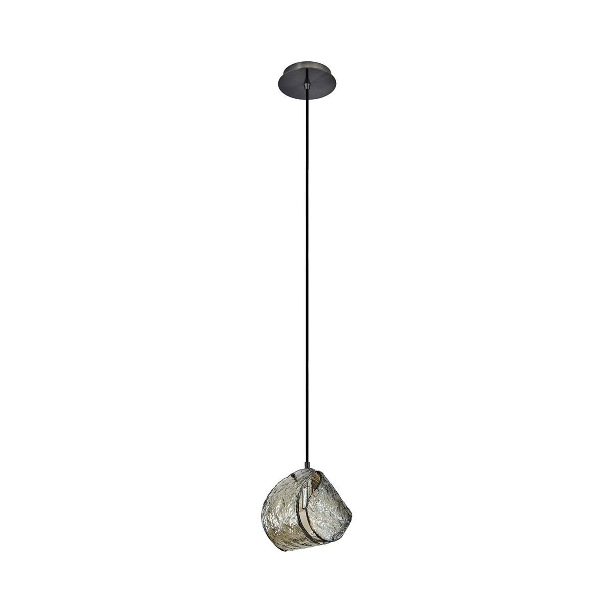 Pallina Pendant Light in Satin Black Nickel/Black.