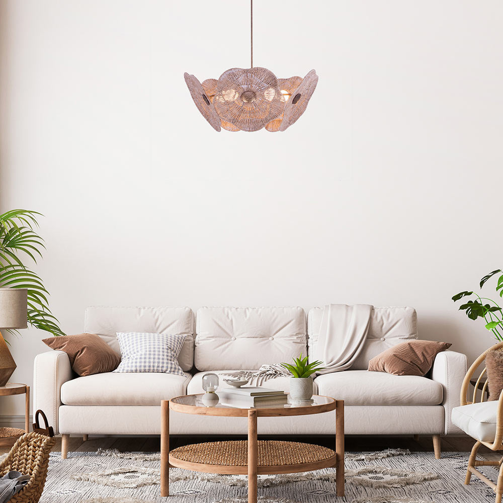 Poppy Chandelier in living room.