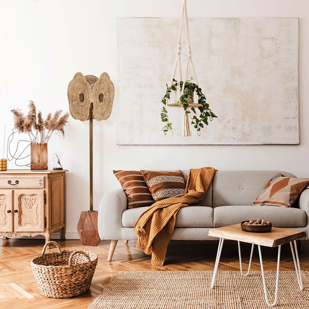 Poppy Floor Lamp in living room.