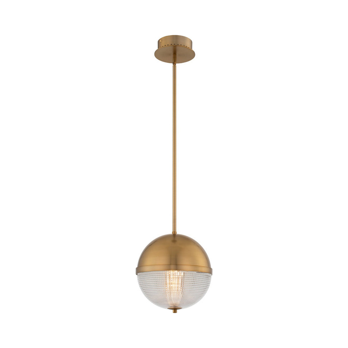 Portland LED Pendant Light in Winter Brass/Winter Brass (10-Inch).