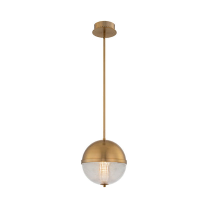Portland LED Pendant Light in Winter Brass/Winter Brass (10-Inch).