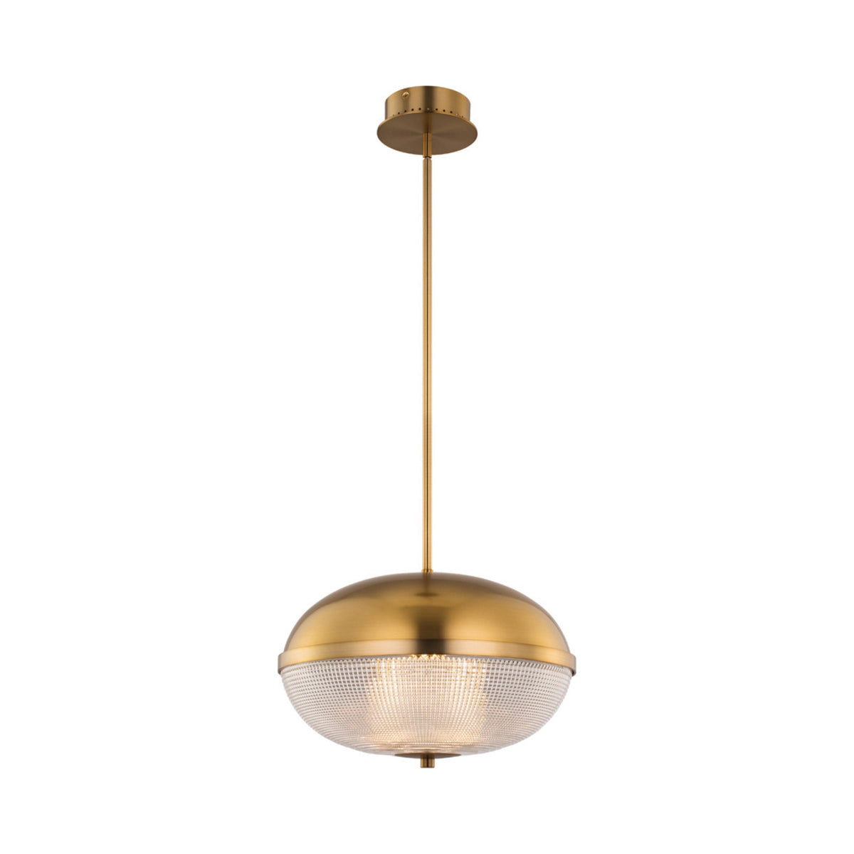 Portland LED Pendant Light in Winter Brass/Winter Brass (16-Inch).