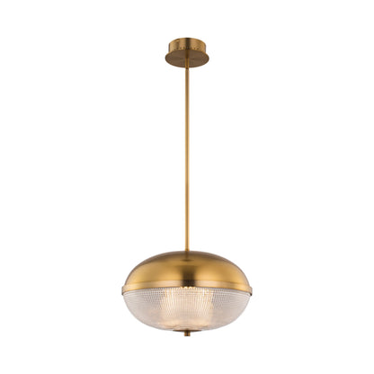 Portland LED Pendant Light in Winter Brass/Winter Brass (16-Inch).