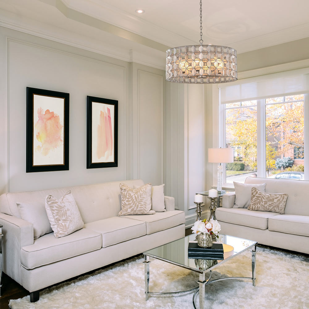 Prado Pendant Light in living room.