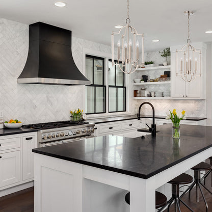 Provence Chandelier in kitchen.
