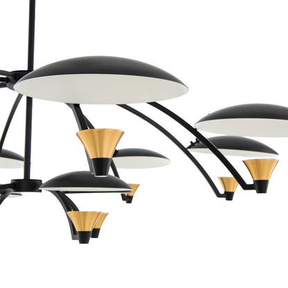 Redding LED Tiered Chandelier in Detail.