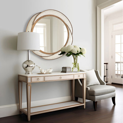 Rose Wall Mirror in living room.