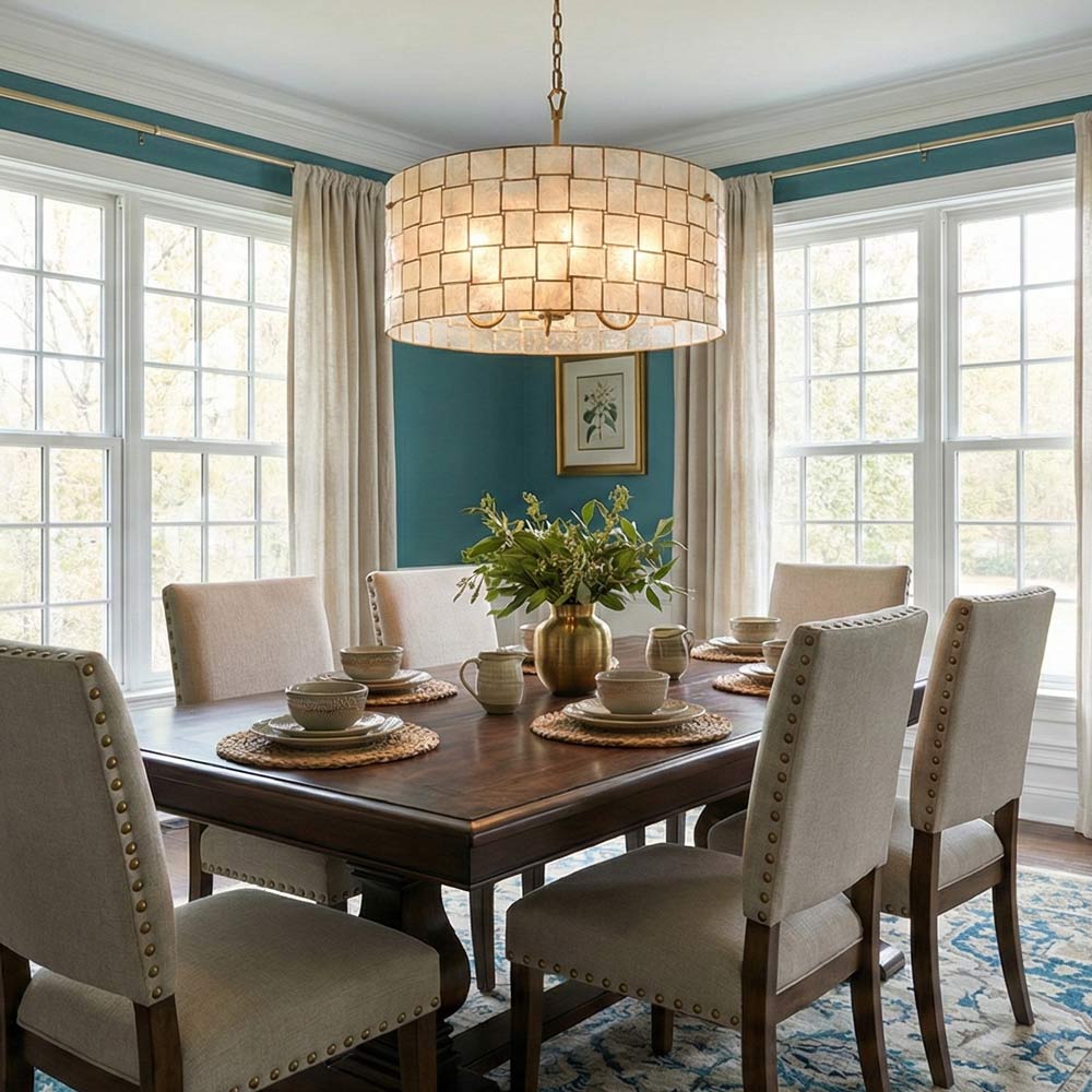 Roxy Pendant Light in dining room.