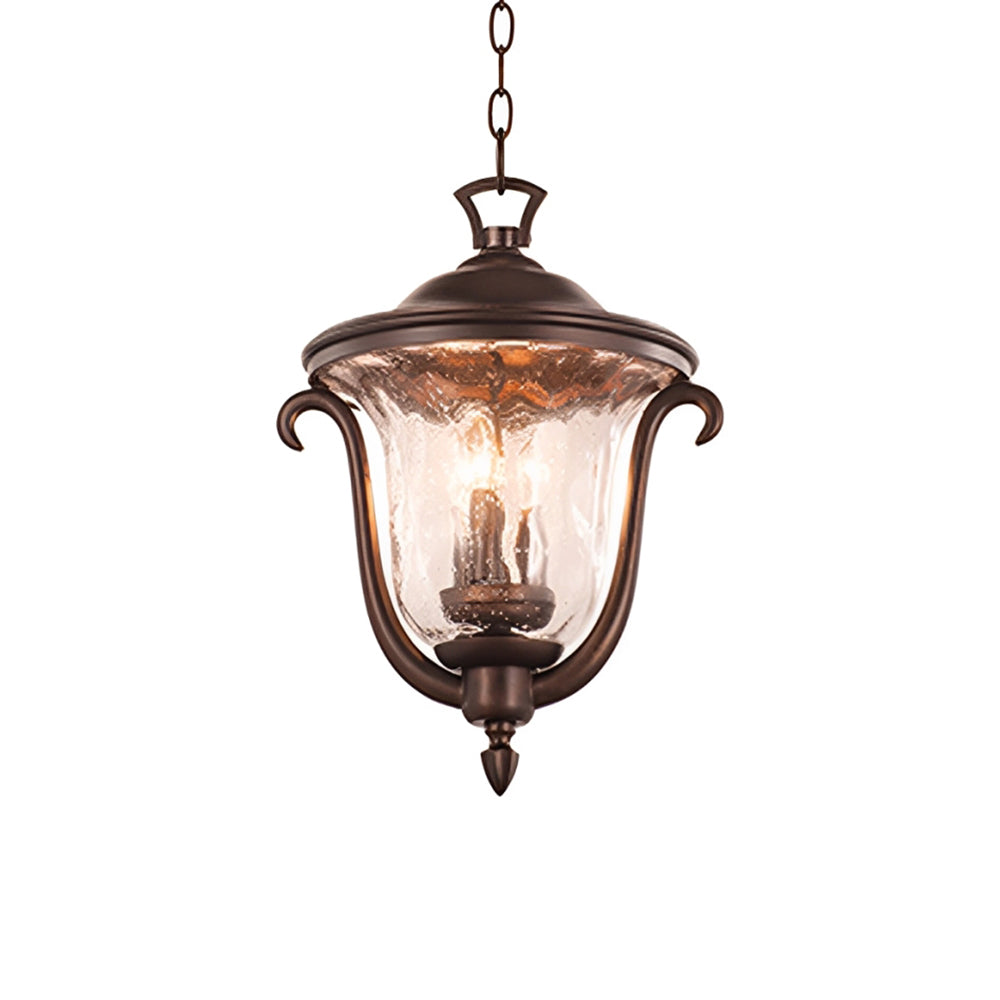 Santa Barbara Outdoor Pendant Light in Burnished Bronze.