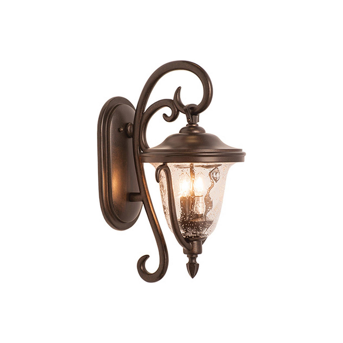Santa Barbara Outdoor Wall Light in Burnished Bronze (13-Inch).