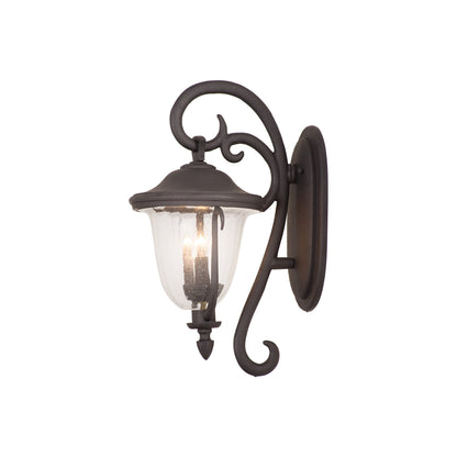 Santa Barbara Outdoor Wall Light in Matte Black (13-Inch).