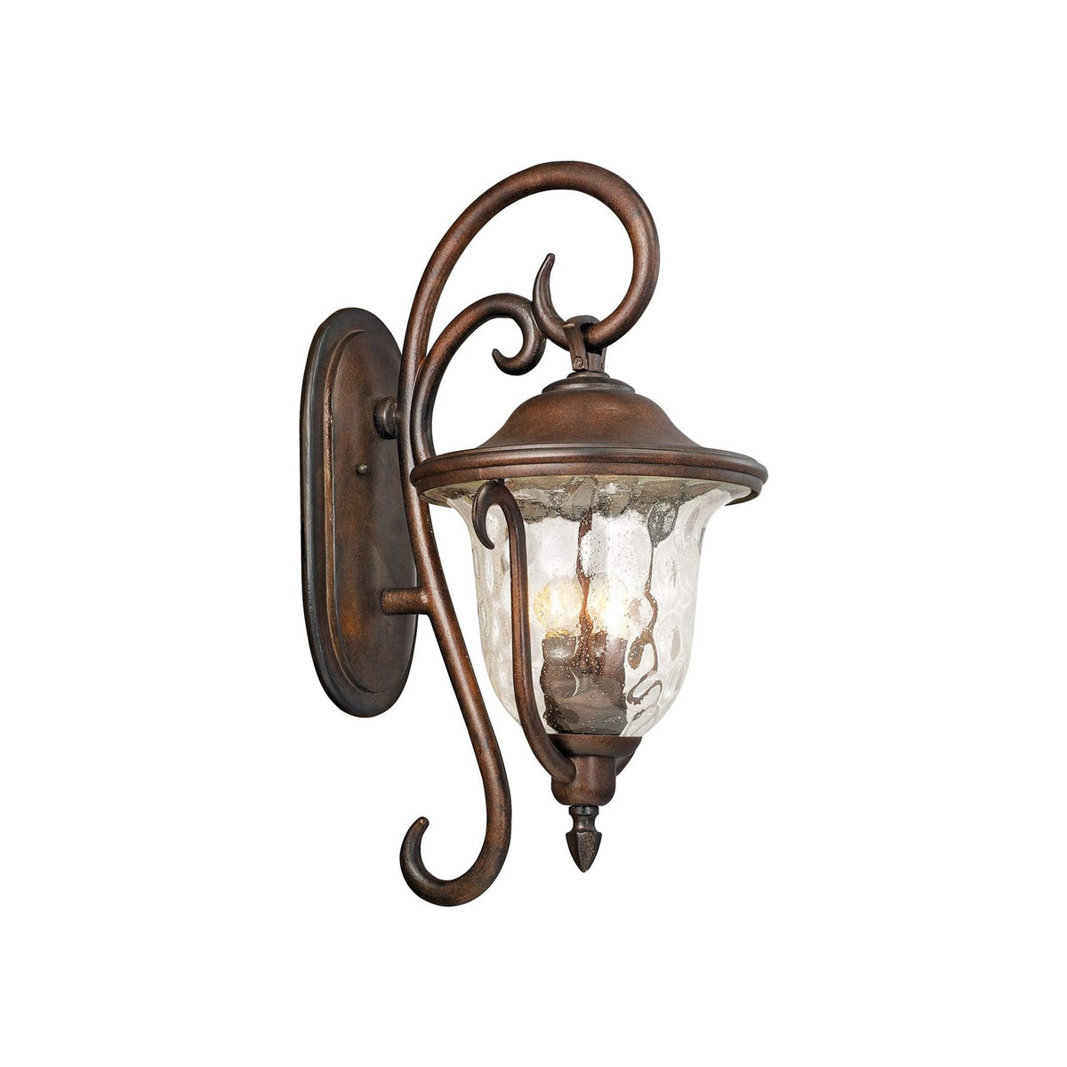 Santa Barbara Outdoor Wall Light in Burnished Bronze (15-Inch).