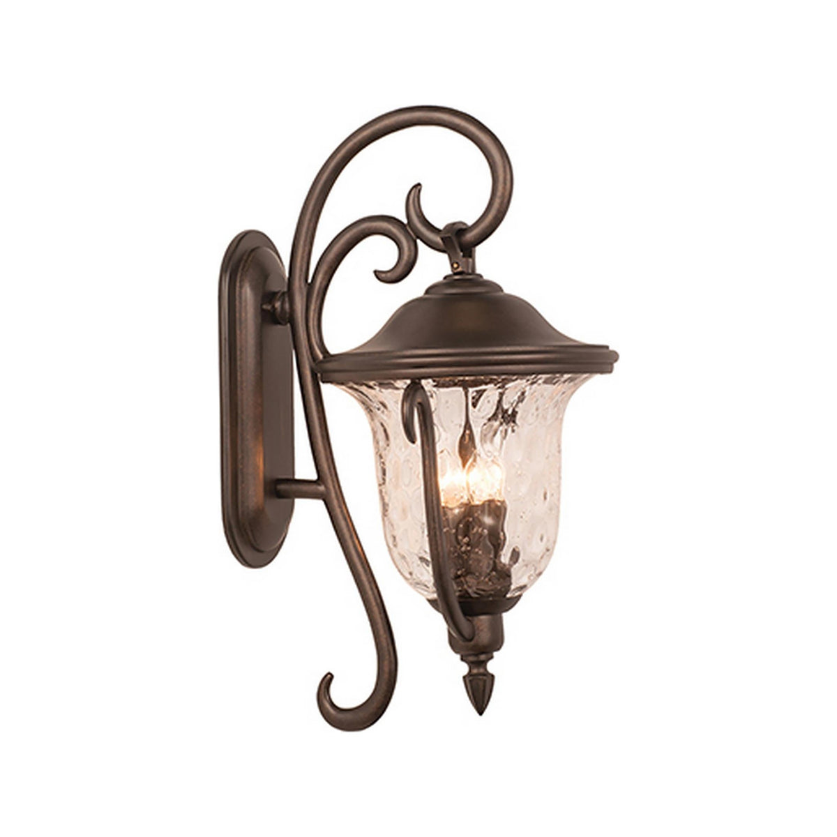 Santa Barbara Outdoor Wall Light in Burnished Bronze (17.5-Inch).