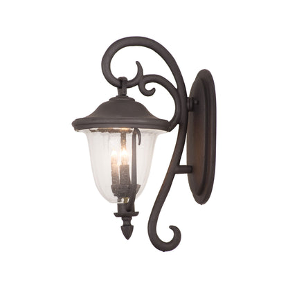 Santa Barbara Outdoor Wall Light in Matte Black (17.5-Inch).
