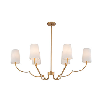 Sophia Chandelier in New Brass (14-Inch/6-Light).