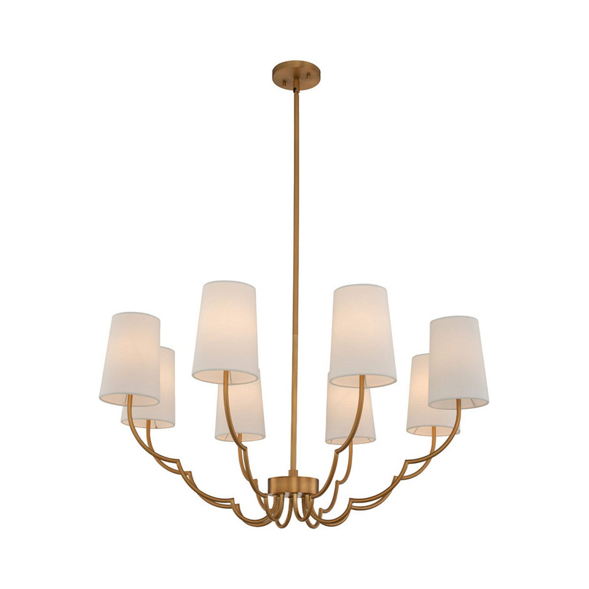 Sophia Chandelier in New Brass (34-Inch/8-Light).