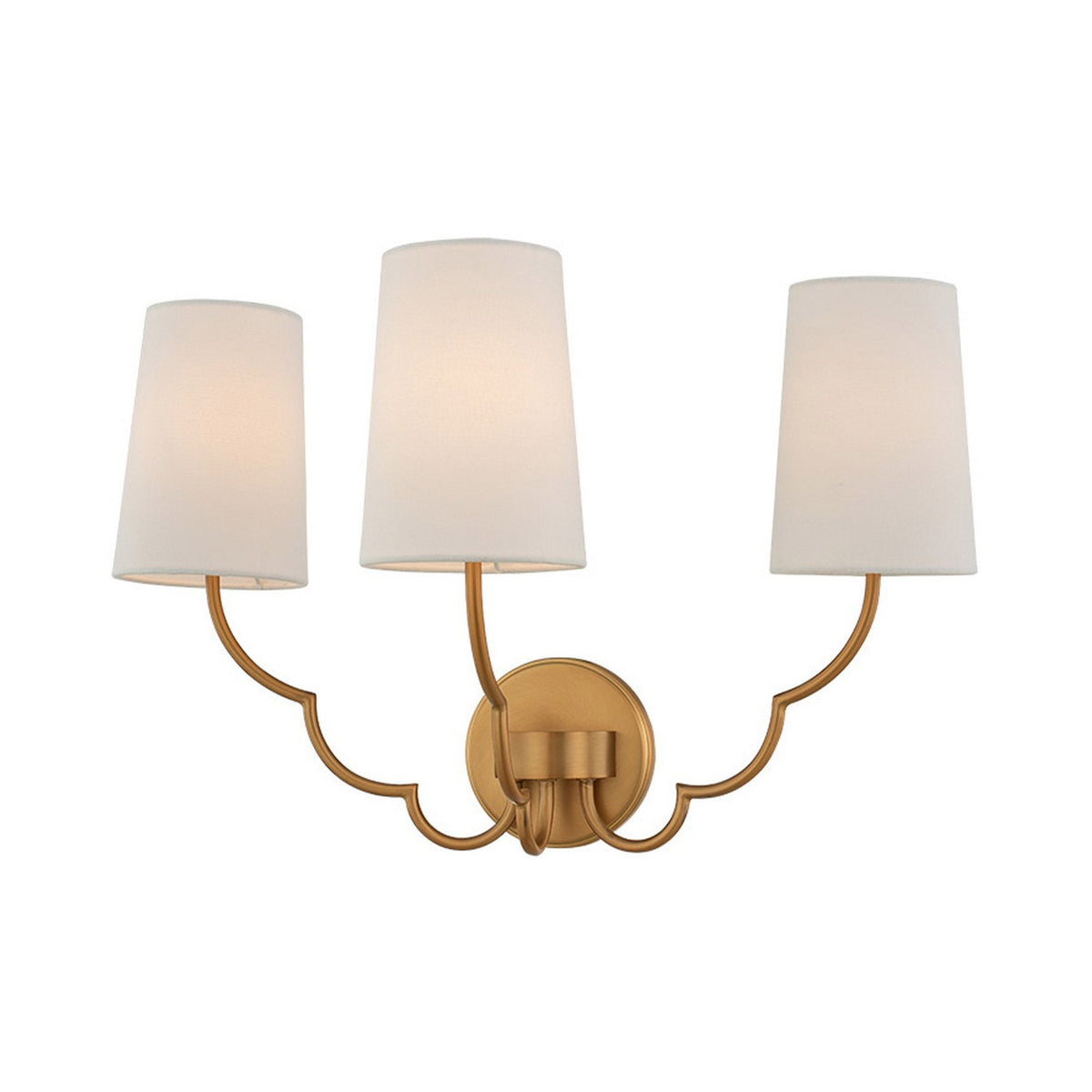 Sophia Wall Light in New Brass.