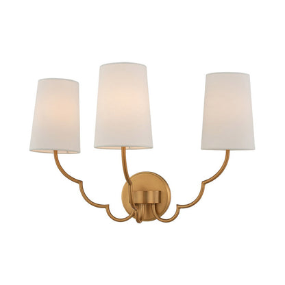 Sophia Wall Light in New Brass.