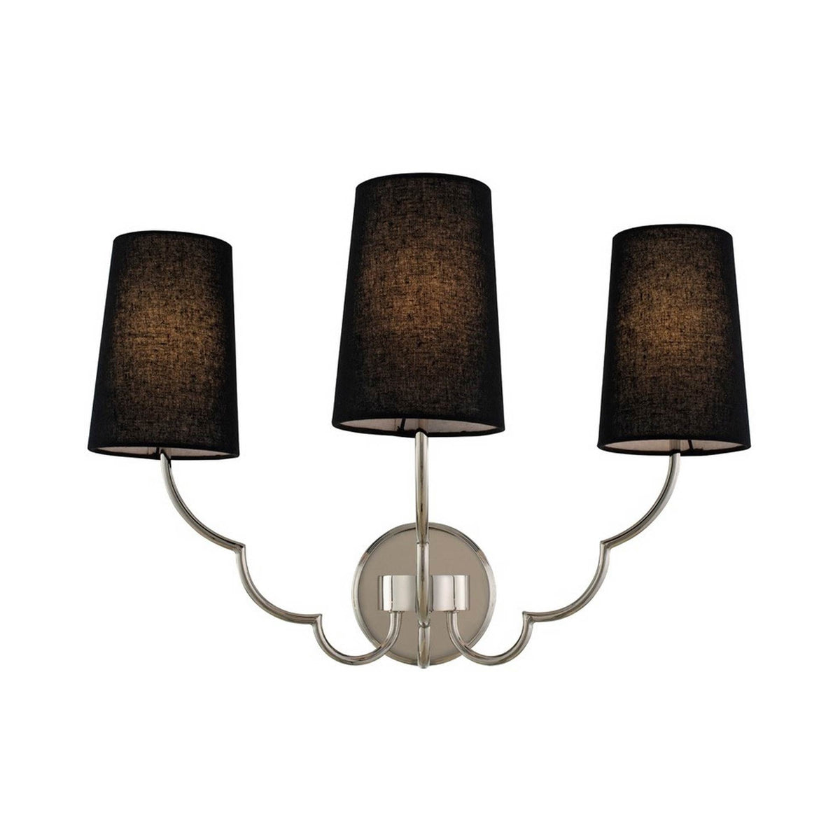 Sophia Wall Light in Polished Nickel.