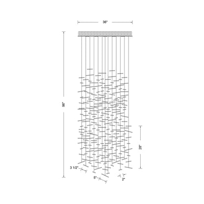 Spettro Chandelier - line drawing.