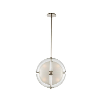 Sussex Pendant Light in Polished Nickel (14-Inch).