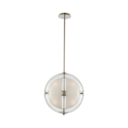 Sussex Pendant Light in Polished Nickel (18-Inch).