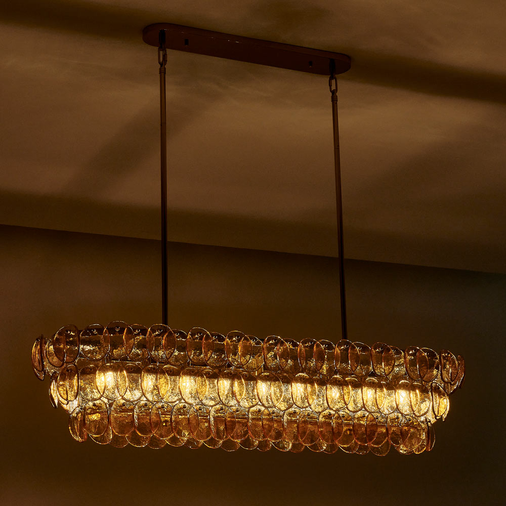 Uroko Linear Pendant Light in Detail.