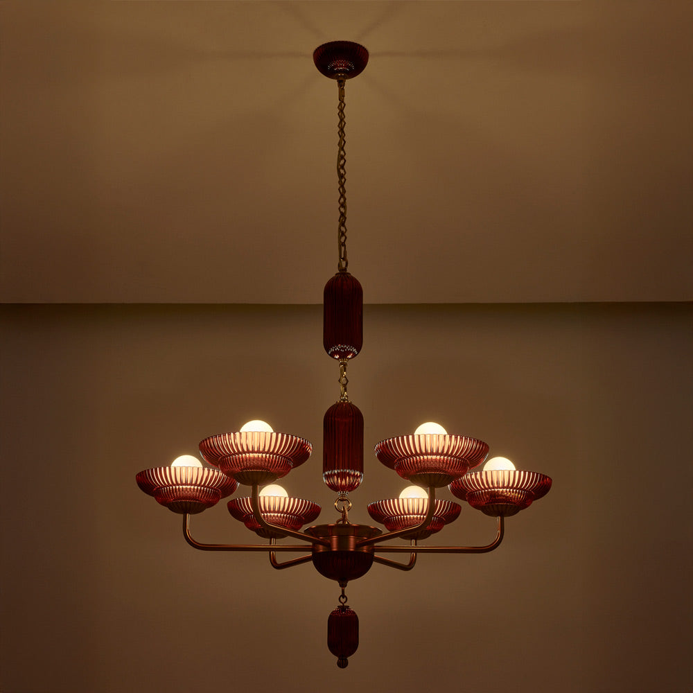 Verde Chandelier in Detail.