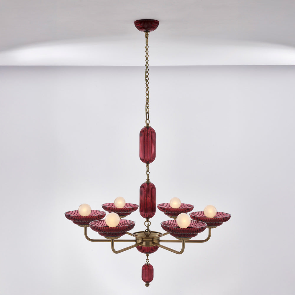 Verde Chandelier in Detail.