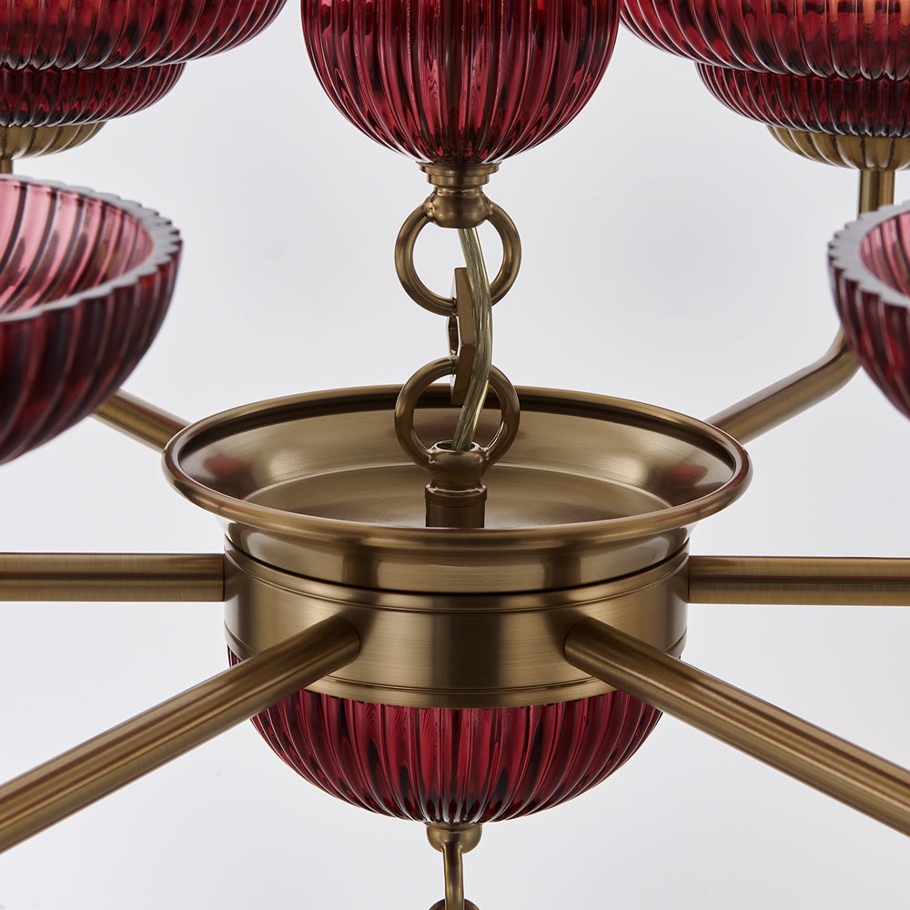 Verde Chandelier in Detail.