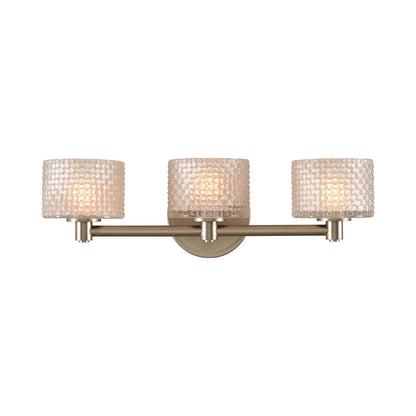 Willow Bath Vanity Light in Satin Nickel (3-Light).