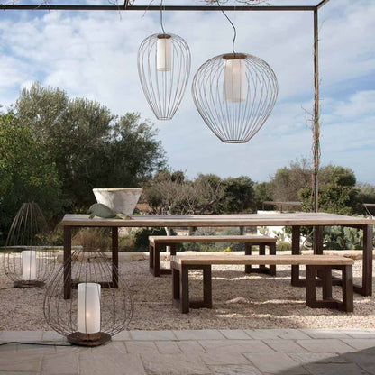 Cell Outdoor LED Floor Lamp in outside area.