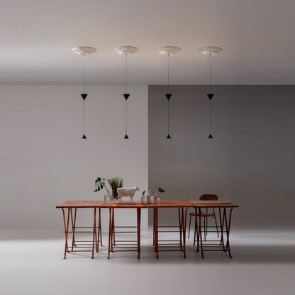 Moonbloom LED Pendant Light in dining room.